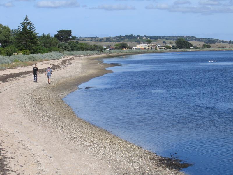 Portarlington - Point Richards: View south-west along coast from jetty
