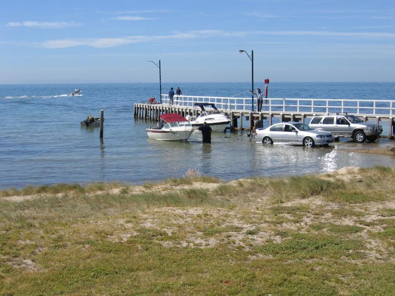 Portarlington - Coastal town of Indented Head, east of Portarlington - Jetty and boat ramp at Indented Head