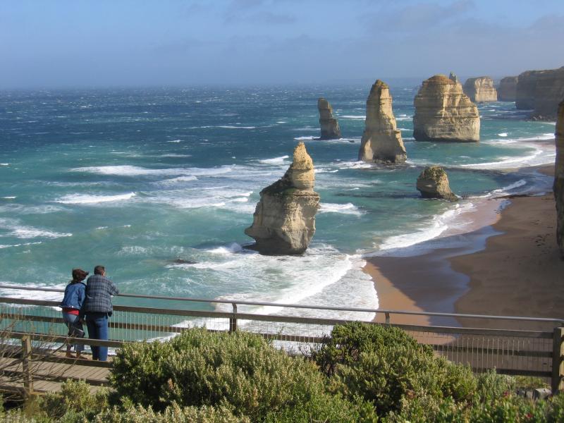 Port Campbell - 12 Apostles: View of 12 Apostles from main viewing area