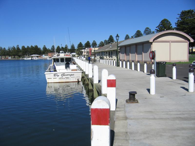 Port Fairy - Moyne River: View south along Fishermans Wharf