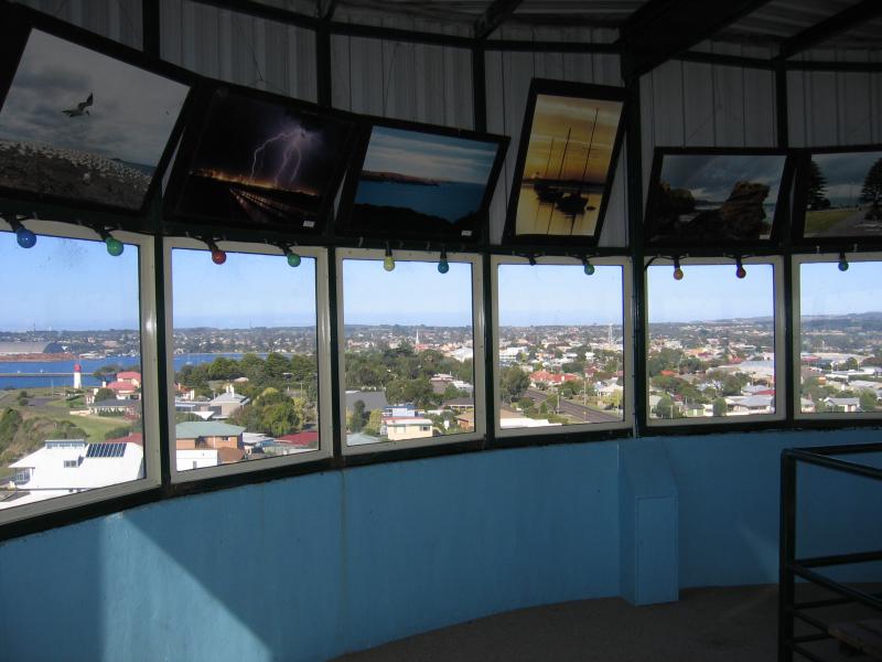 Portland - World War II Memorial Lookout Tower, Wade Street: Inside lookout, view south