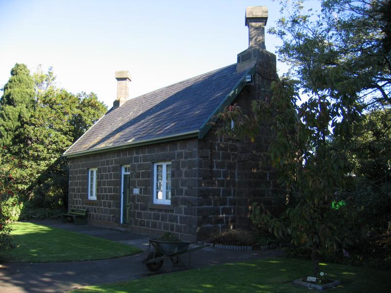 Portland - Botanic Gardens, Glenelg Street: Bluestone caretaker's cottage