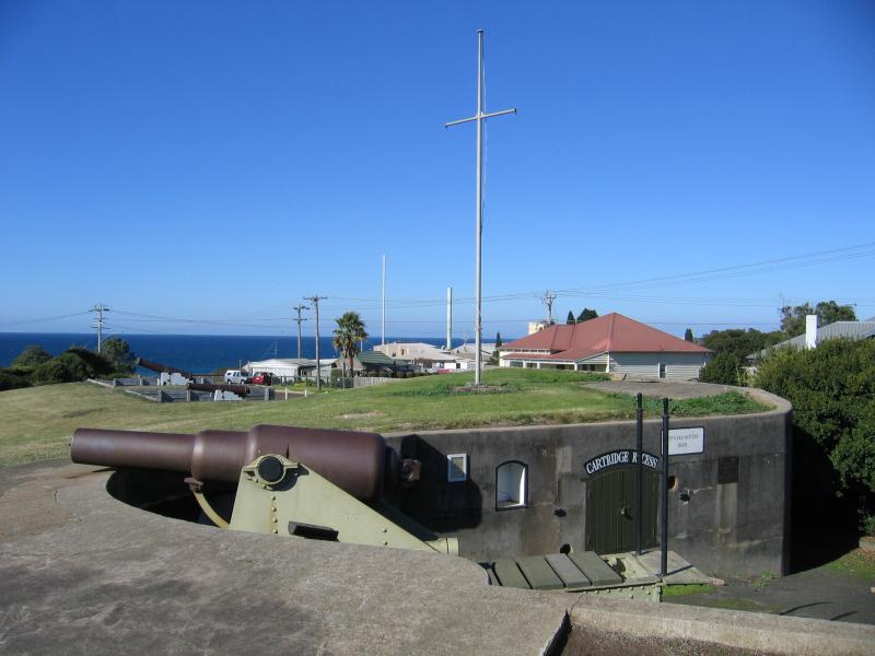 Portland - Battery Point Lookout over Port, Victoria Parade: Portland Battery, Victoria Pde