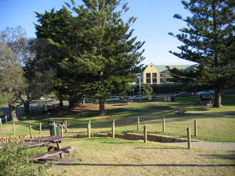 Portsea - Shops and commercial centre, Point Nepean Road: W.E. Newton Reserve, next to shops on Point Nepean Rd