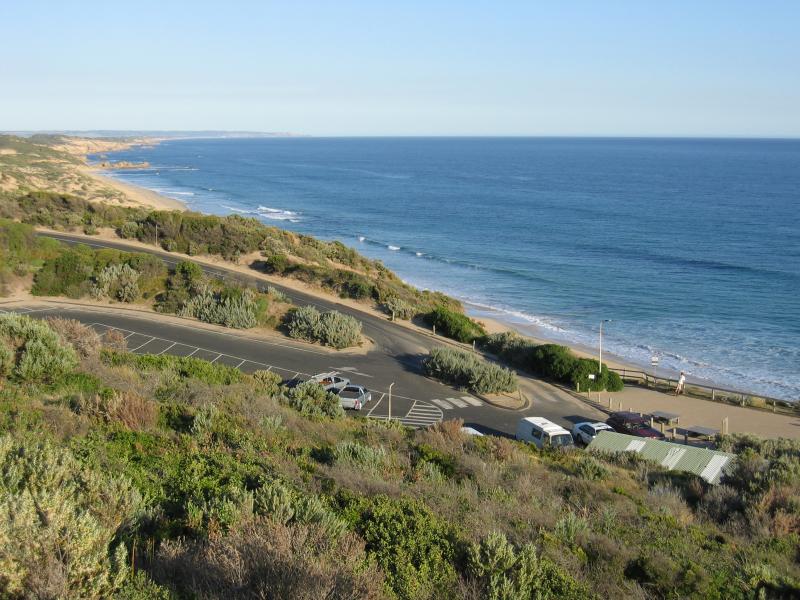 Portsea - Portsea Surf Beach, Back Beach Road: View south-east along coast from Observation Car Park
