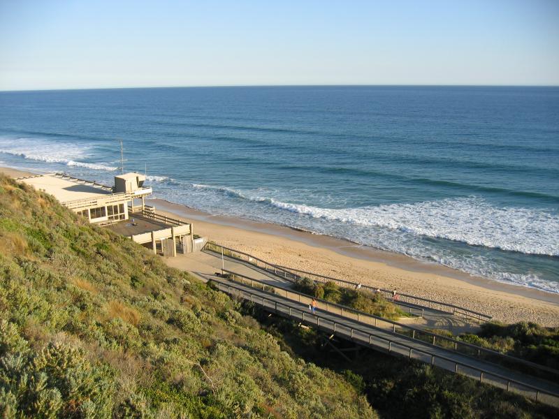 Portsea - Portsea Surf Beach, Back Beach Road: View along coast at Portsea Life Saving Club