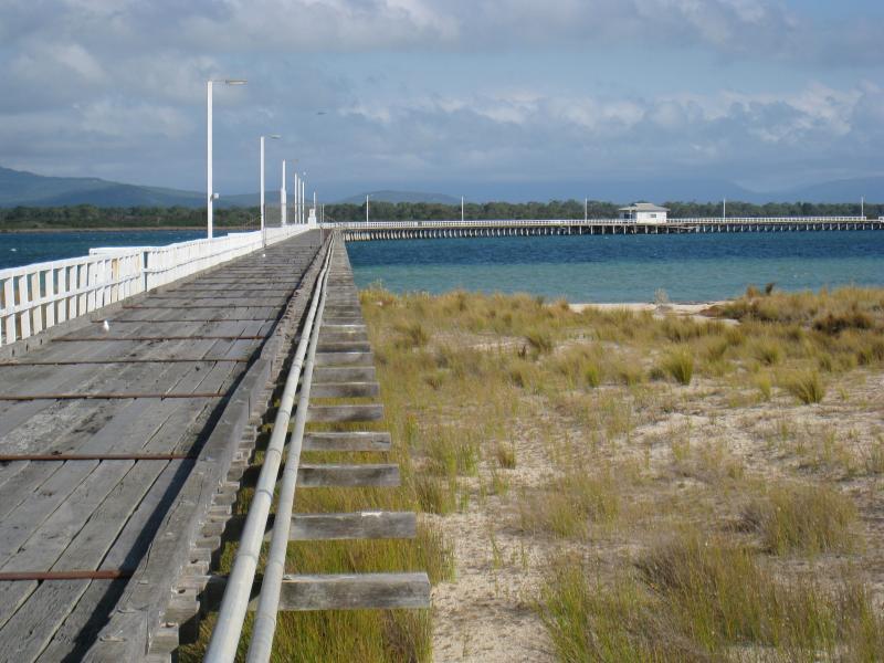Port Welshpool - Long Jetty, western end of Lewis Street: View along jetty near entrance