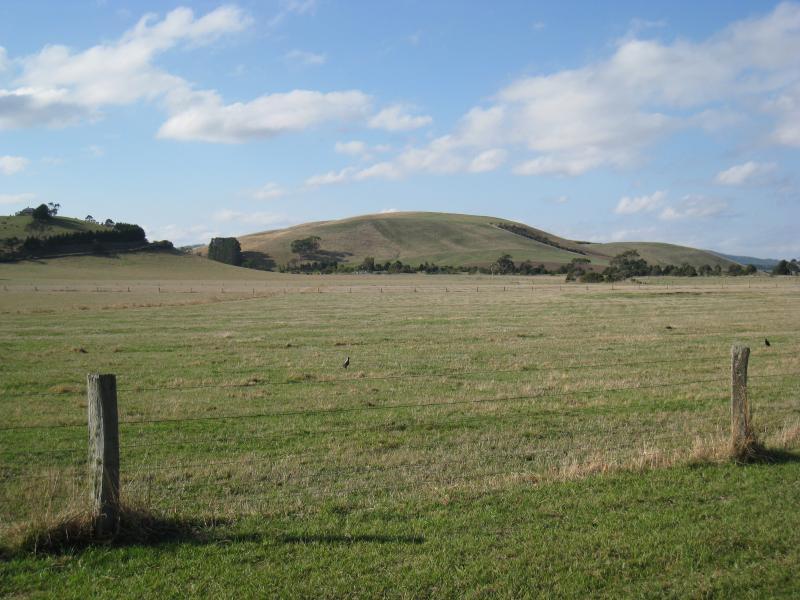 Port Welshpool - South Gippsland Highway, western edge of Welshpool: Northerly view, east of Slades Hill Rd