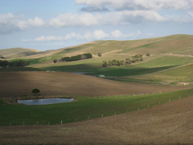 Port Welshpool - Agnes Falls Road: Southerly views, Agnes Falls Rd at Agnes River Rd