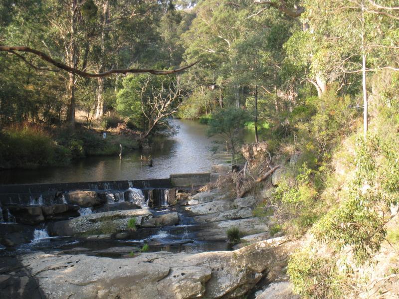 Port Welshpool - Agnes Falls Scenic Reserve: View of Agnes River at top of falls