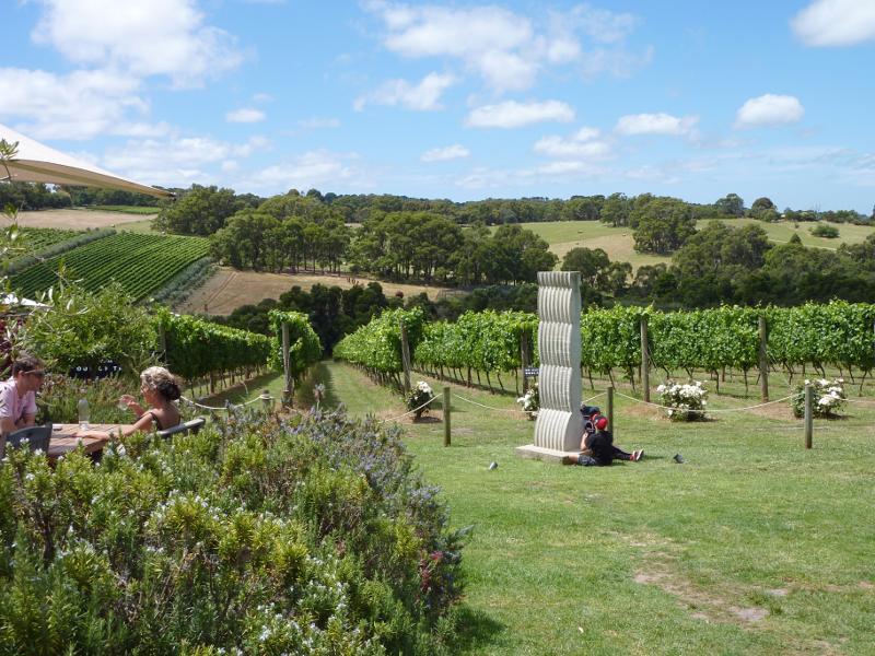 Red Hill - Montalto Vineyard, Shoreham Road: Lawns overlooking vines