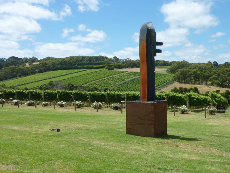 Red Hill - Montalto Vineyard, Shoreham Road: Lawns overlooking vines