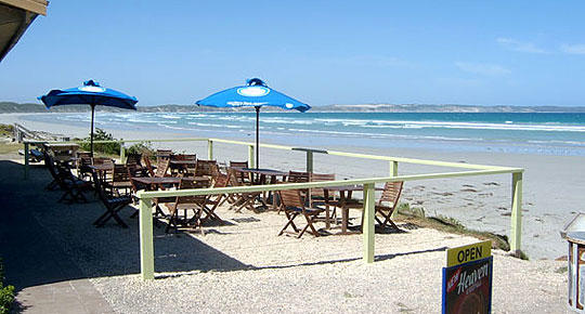 Beyond the Great Ocean Road - Cafe on beach, Cape Bridgewater (photo by Scott & Debra)