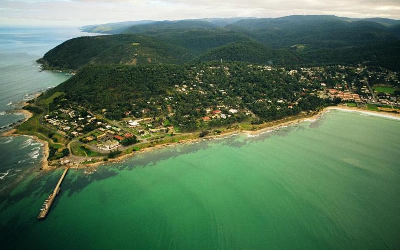 Great Ocean Road coast - Aerial view of Lorne