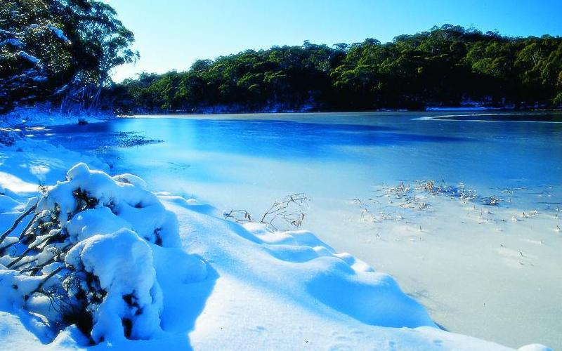 Alpine Region - A frozen lake