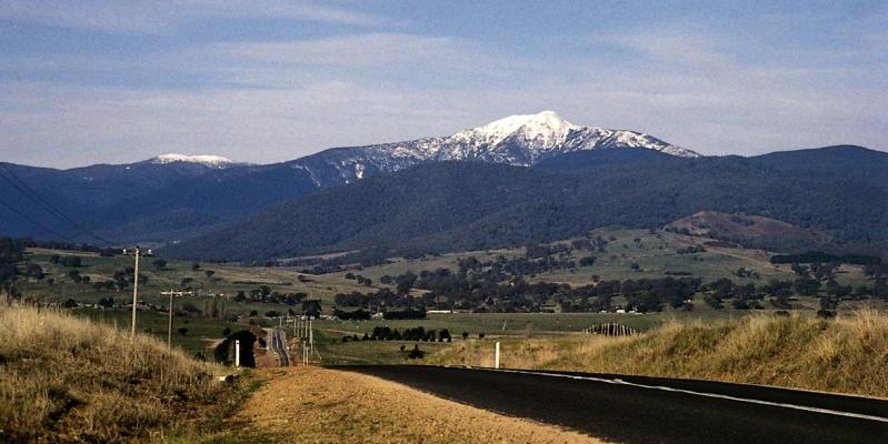 Lake Eildon, Mansfield & Mt Buller - View along Mount Buller Road towards Mt Buller