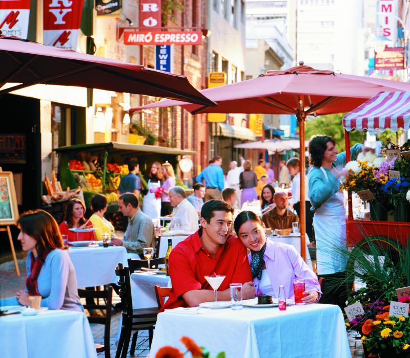 Melbourne City - Dining in Hardware Lane