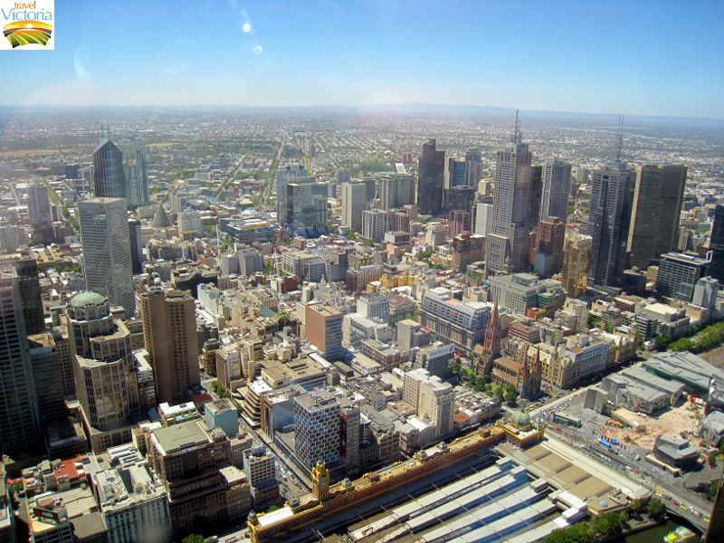 Melbourne Skydeck, Southbank - Northerly view over Melbourne CBD