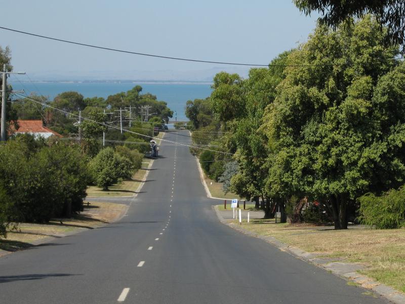 Rhyll - Around Rhyll: View east along Lock Rd at Poulter Av
