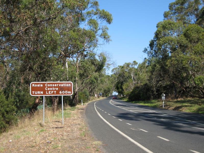 Rhyll - Koala Conservation Centre, Phillip Island Road: View south-east along Phillip Island Rd at Coghlin Rd