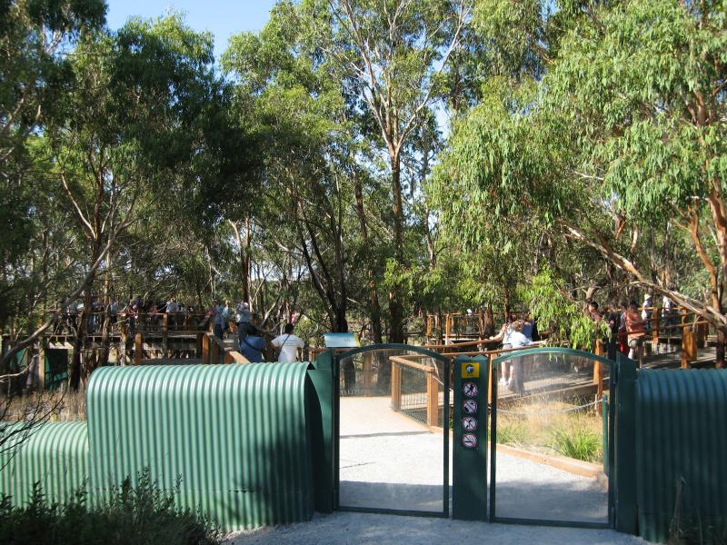 Rhyll - Koala Conservation Centre, Phillip Island Road: Entrance gate at Koala Boardwalk