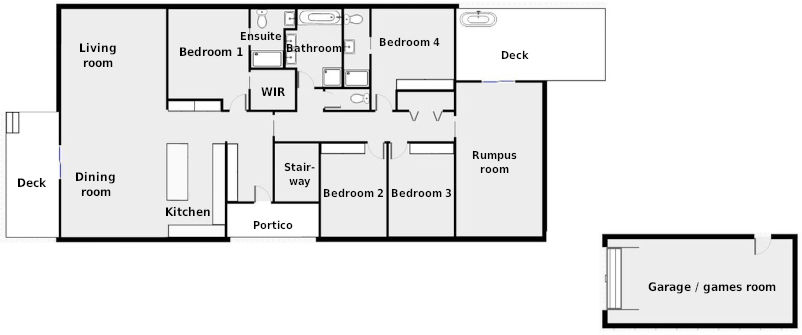Pukeko Beach House - Floor plan