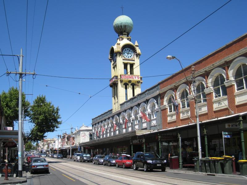Richmond - Swan Street: View east along Swan St at Stanley St, towards Dimmeys
