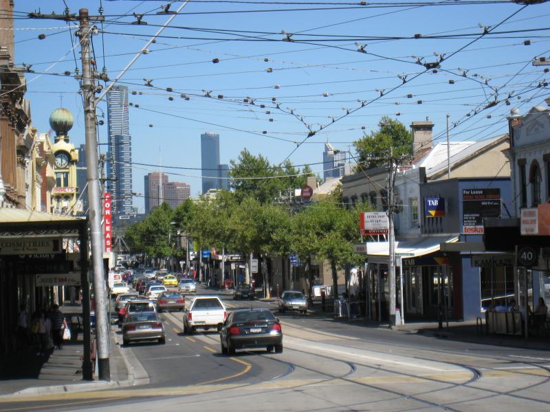 Richmond - Swan Street: View west along Swan St at Church St
