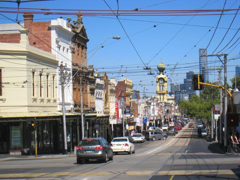Richmond - Swan Street: View west along Swan St at Church St