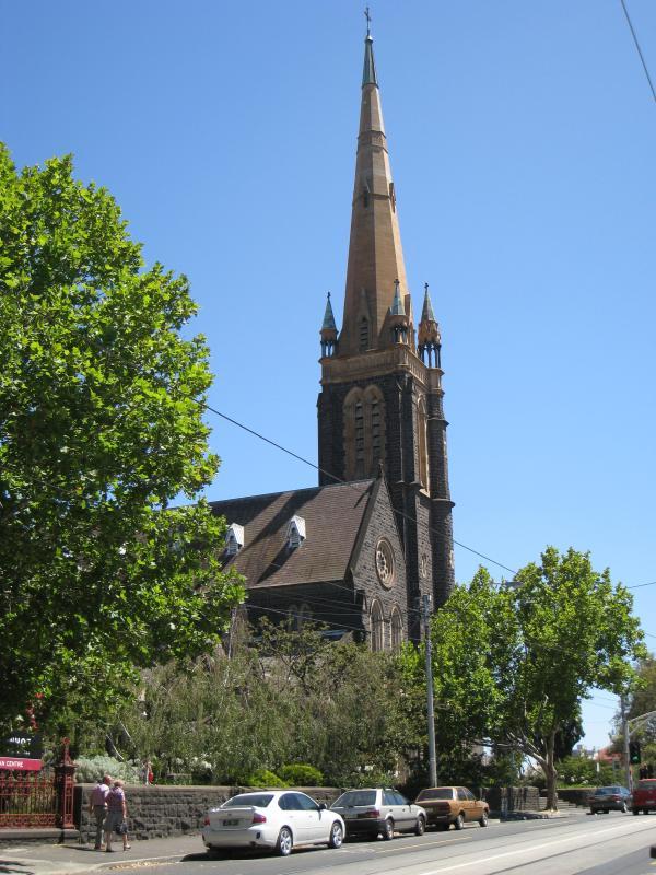 Richmond - Church Street: View north along Church St towards St Ignatius Catholic Church