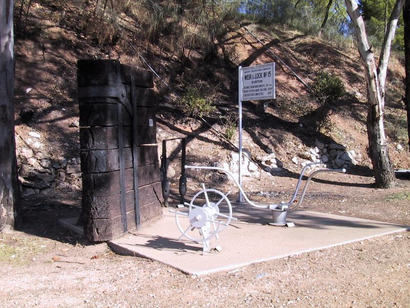 Robinvale - Weir and Lock 15, Murray River: Information display at lock and weir