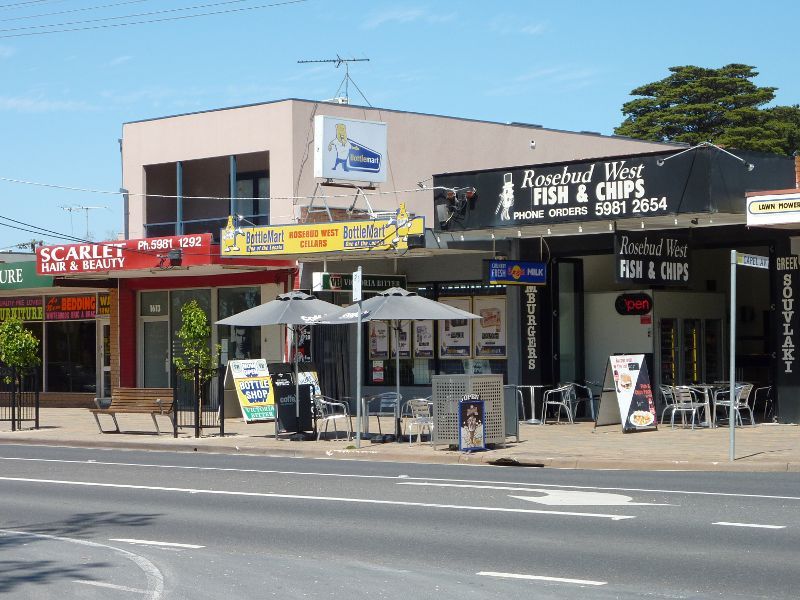 Rosebud - Shops at Capel Sound, Point Nepean Road at Park Avenue and Capel Avenue: Shops east of Capel Av