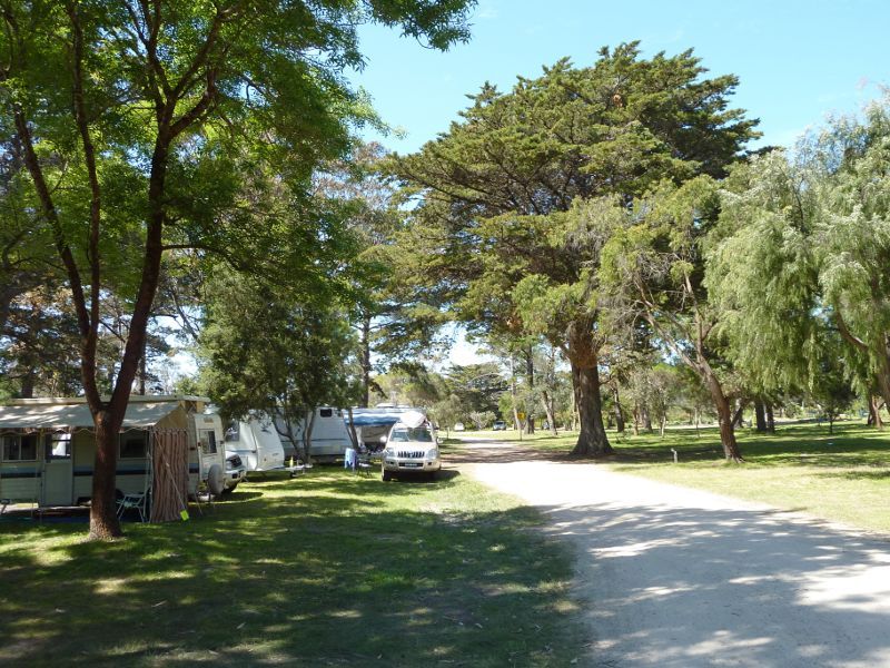 Rosebud - Beach and foreshore reserve opposite Capel Avenue, Capel Sound - Camping area in foreshore reserve