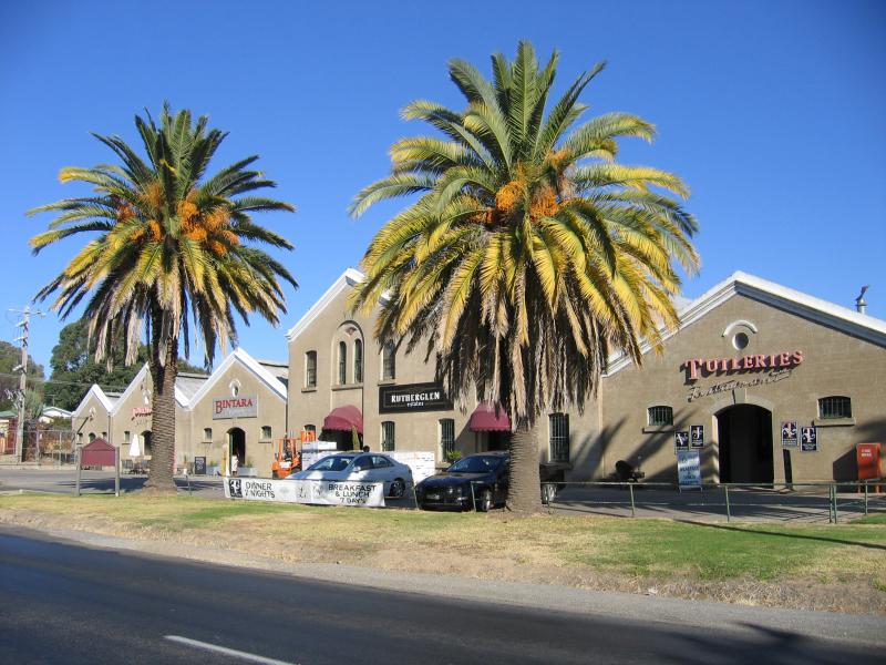 Rutherglen - Around Rutherglen: The historic Jolimont Cellars, corner Drummond St and Murray Valley Hwy
