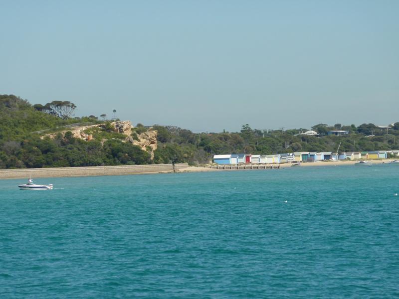 Rye - Views of foreshore, beach and bay from Rye Pier: Westerly view towards White Cliffs