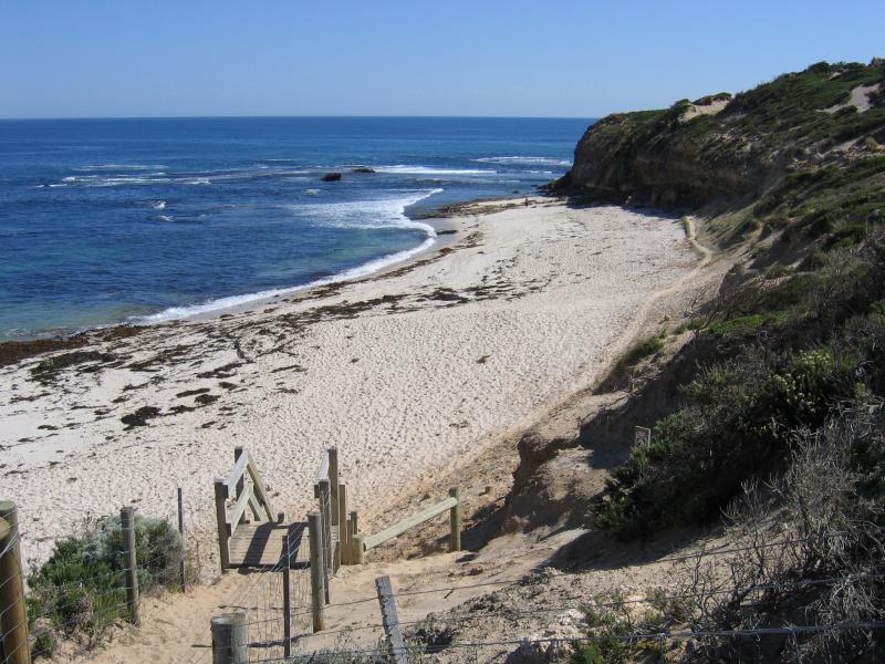 Rye - Number 16 Beach, Tasman Drive at Browns Road: View west along beach