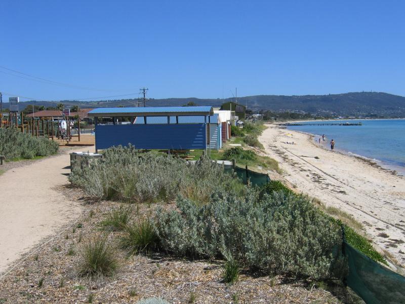 Safety Beach - Beach, coast and foreshore: View south along coast from just north of Victoria St
