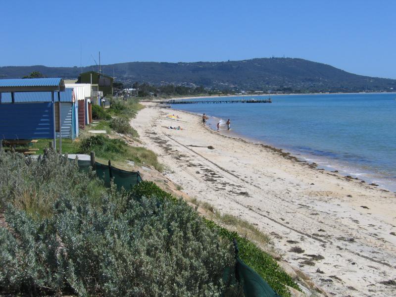 Safety Beach - Beach, coast and foreshore: View south along coast from just north of Victoria St