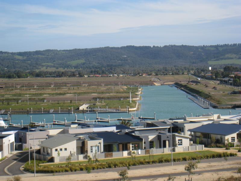 Safety Beach - Martha Cove (precinct under development): View south towards Martha Cove from Bruce Rd