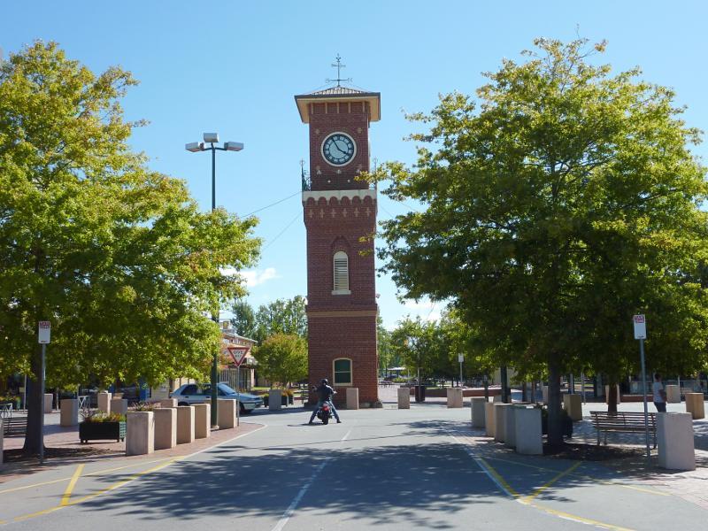 Sale - Commercial centre and shops, Cunninghame Street and Raymond Street: View west along Cunninghame St towards Raymond St
