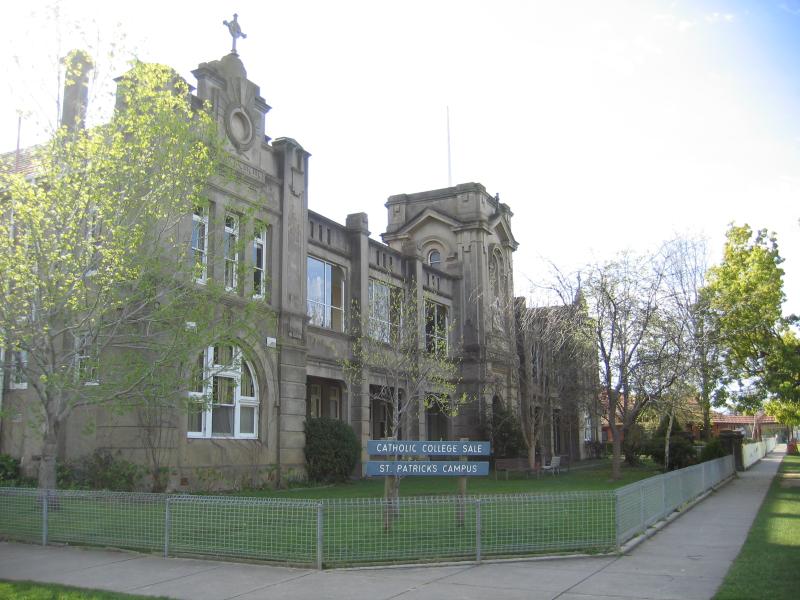 Sale - Around the town: St Patricks Catholic College, view north along Pearson St at MacAlister St