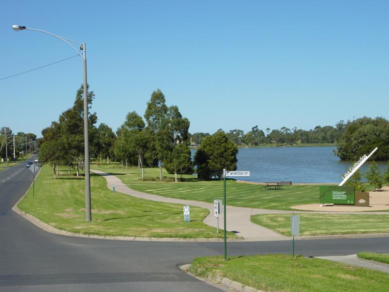 Sale - Lake Guthridge and surroundings: View east along Foster St towards McIntosh Dr and Lake Guthridge