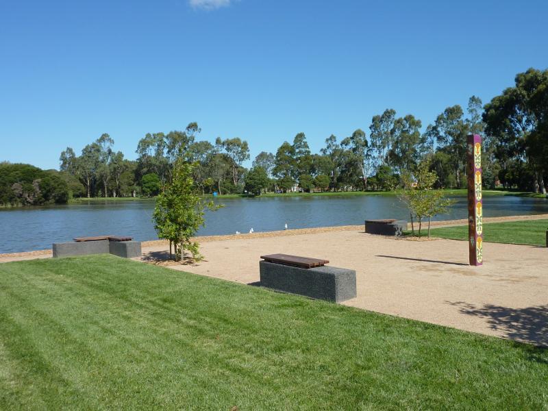 Sale - Lake Guthridge and surroundings: Southerly view across lake from northern end of McIntosh Dr