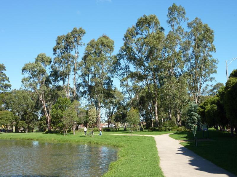 Sale - Lake Guthridge and surroundings: View south along lake beside McIntosh Dr