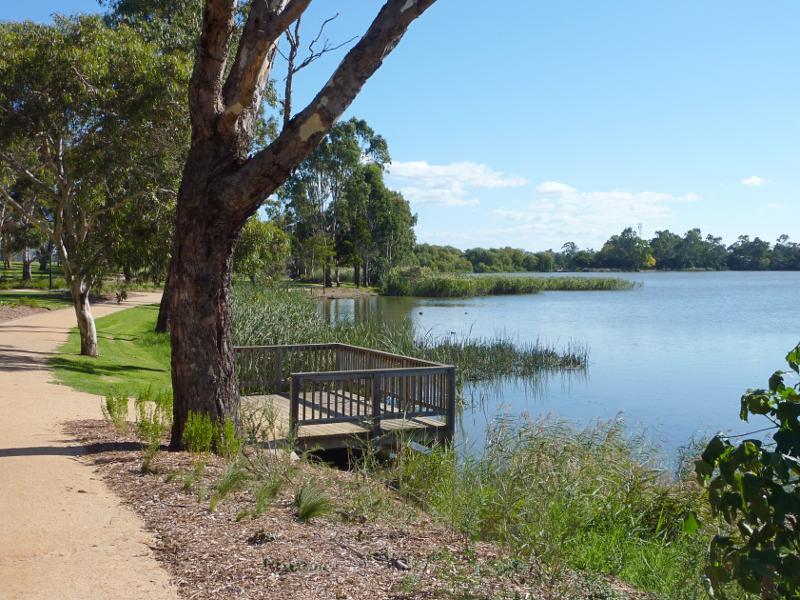 Sale - Botanic Gardens: View south along Lake Guthridge