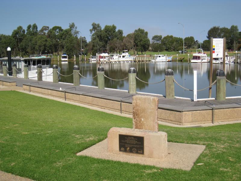 Sale - Port of Sale precinct, Canal Road and McMillan Street along Flooding Creek: View across canal at from park at eastern end of Canal Rd