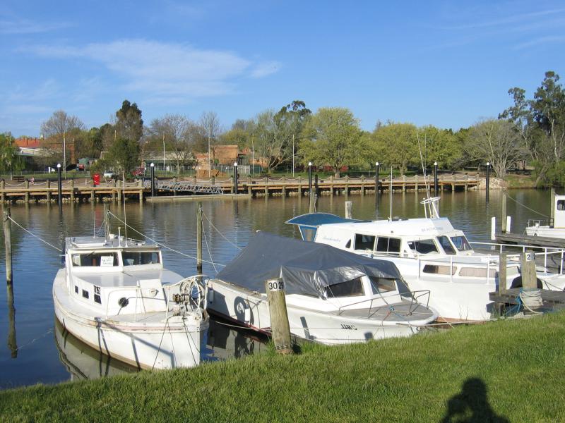 Sale - Port of Sale precinct, Canal Road and McMillan Street along Flooding Creek: View north-east across canal from southern bank