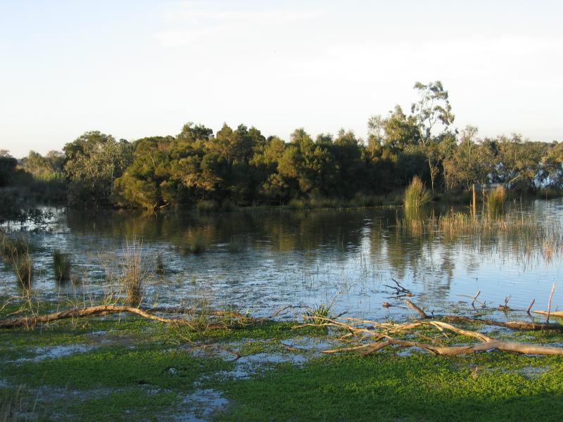Sale - Historic Swing Bridge area, South Gippsland Highway south of Sale: View of wetlands at turn-off to swing bridge