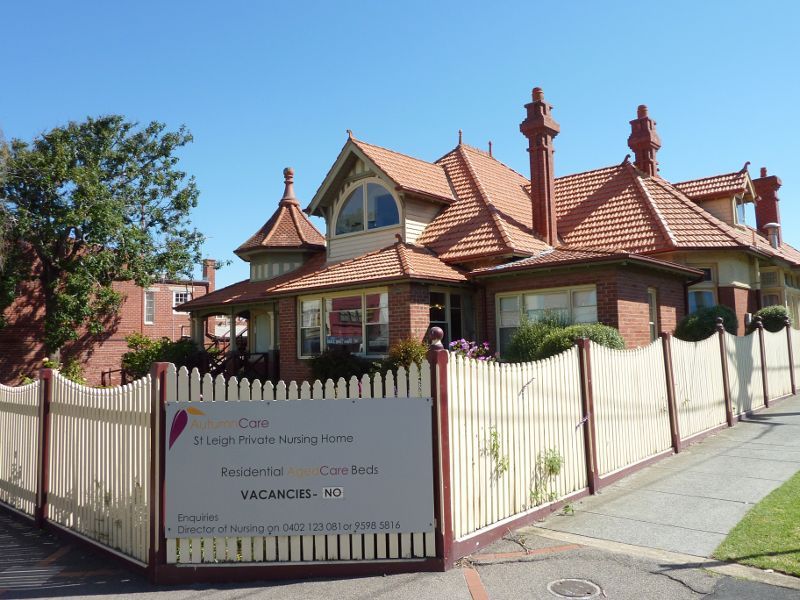 Sandringham - Bay Road: St Leigh nursing home, corner Bay Rd and Trentham St