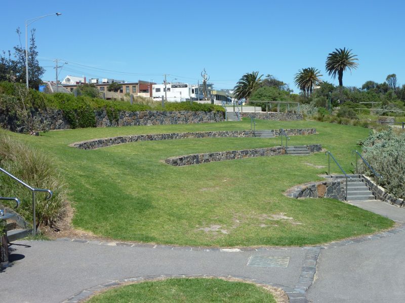 Sandringham - Beach and foreshore park around Sandringham Life Saving Club: Foreshore park near Sandringham Life Saving Club